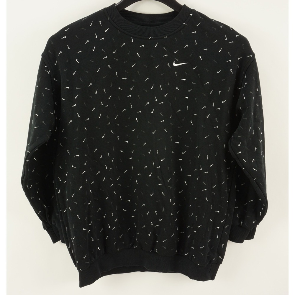 Nike NSW Club Fleece All Over Print‎ Sweatshirt Kids XL Oversize Black Fleece